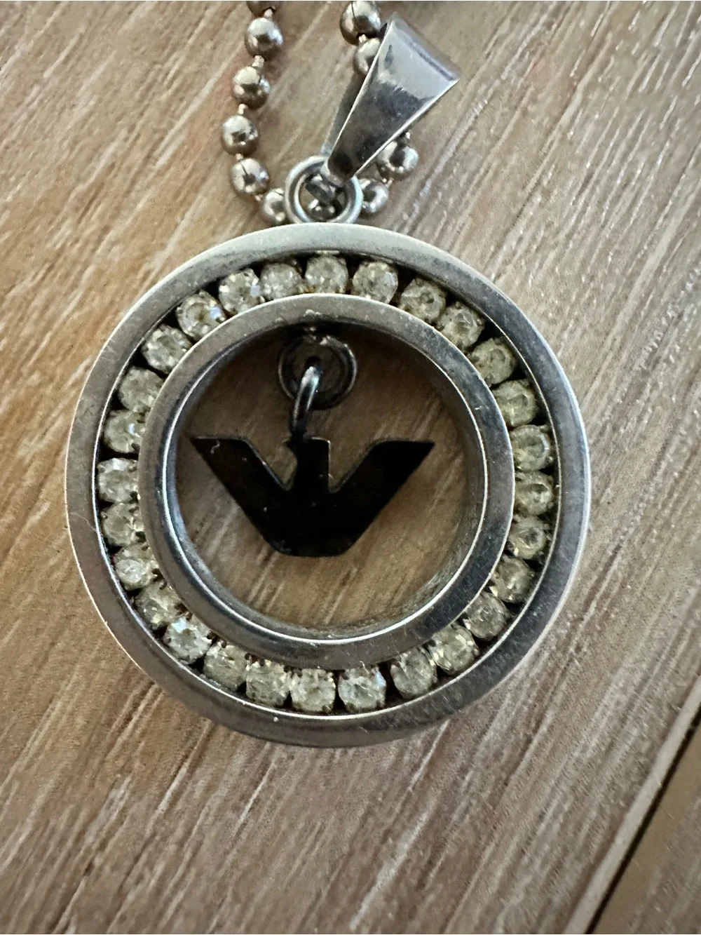 Emperor Armani Eagle Logo Pendant Necklace